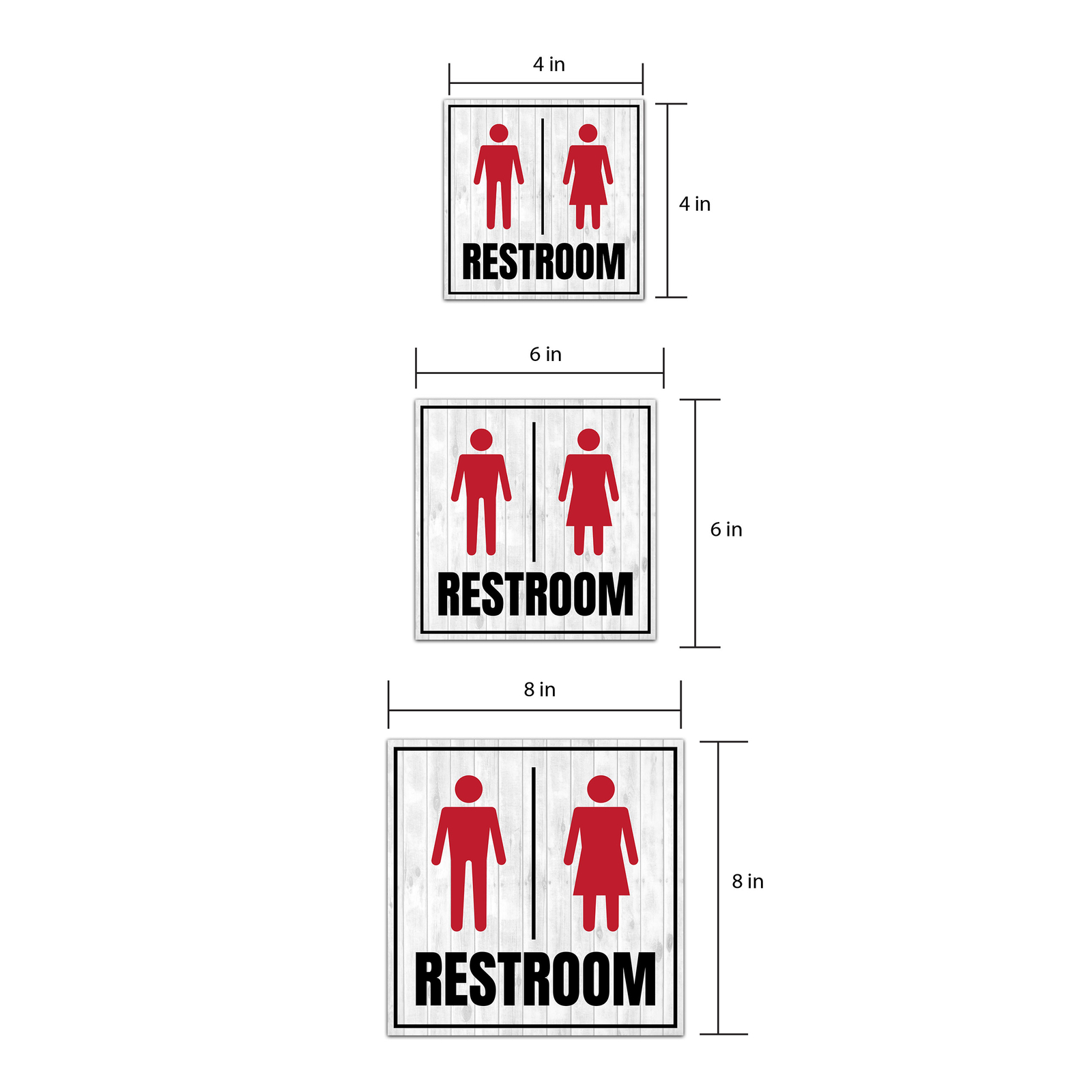 Square Plus Restroom Wall or Door Sign | Office & Workspace Bathroom Signage