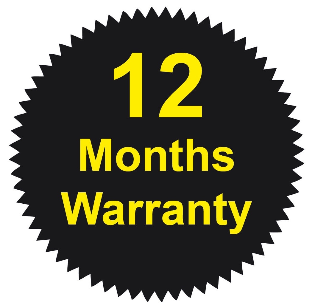 41mm Starburst – 12 Months Warranty Stickers – Various Pack Sizes Available