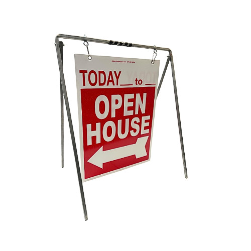 Real Estate Open House Sign Kit Metal A-Frame 5 Pack Red Swinger Today Times