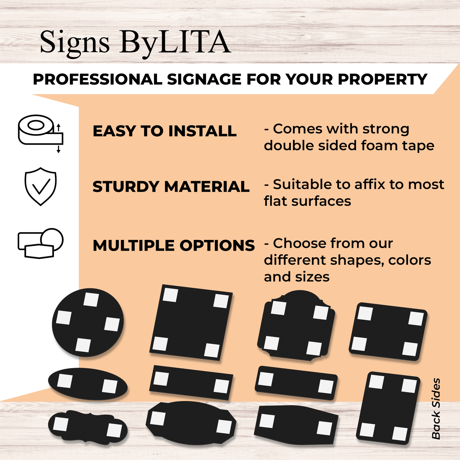 Classic Framed Plus Please Secure Trash Before Placing in Bin Door or Wall Sign