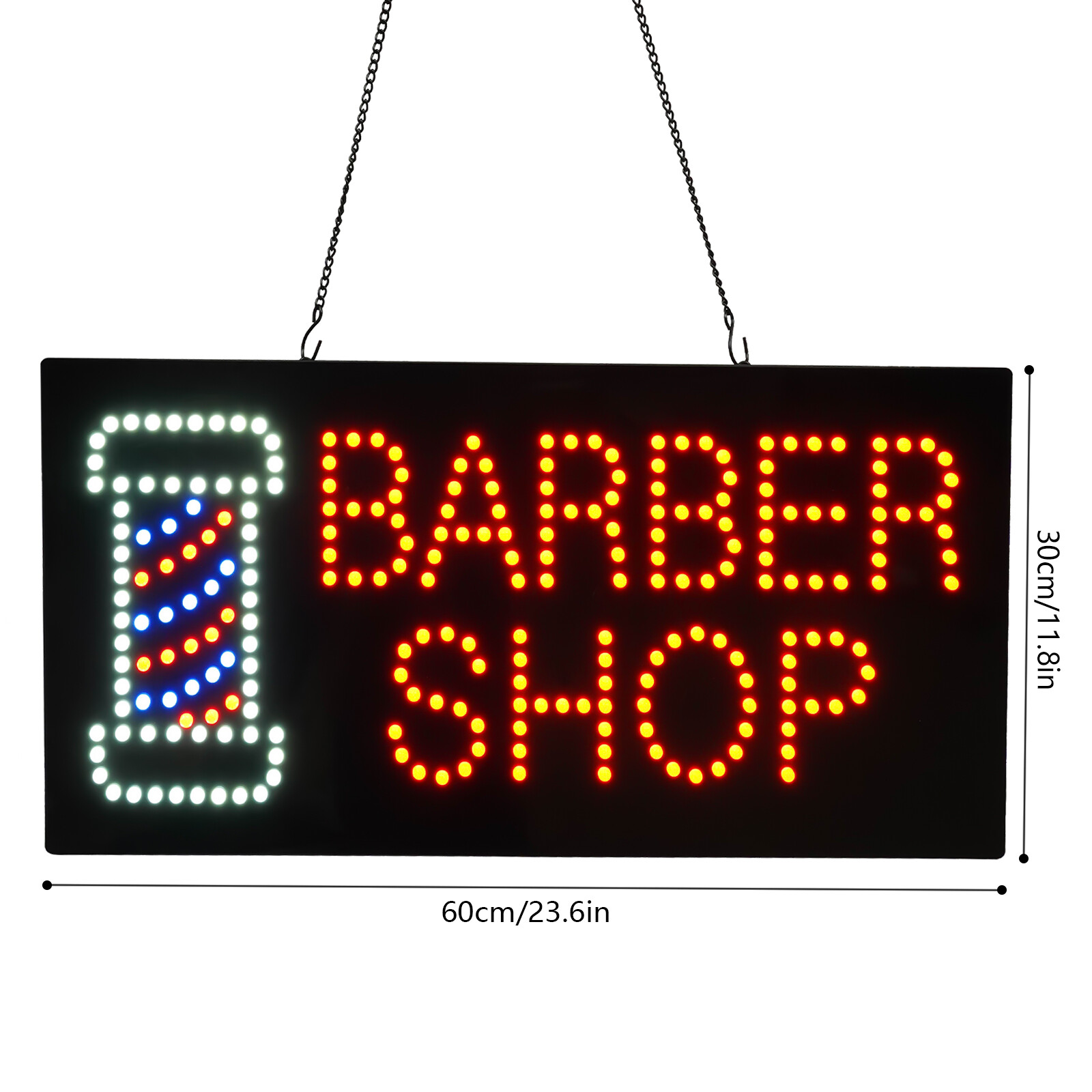 Barber Shop Sign LED Light Sign Business Sign Display 60*30cm/23.61″ x 11.81″