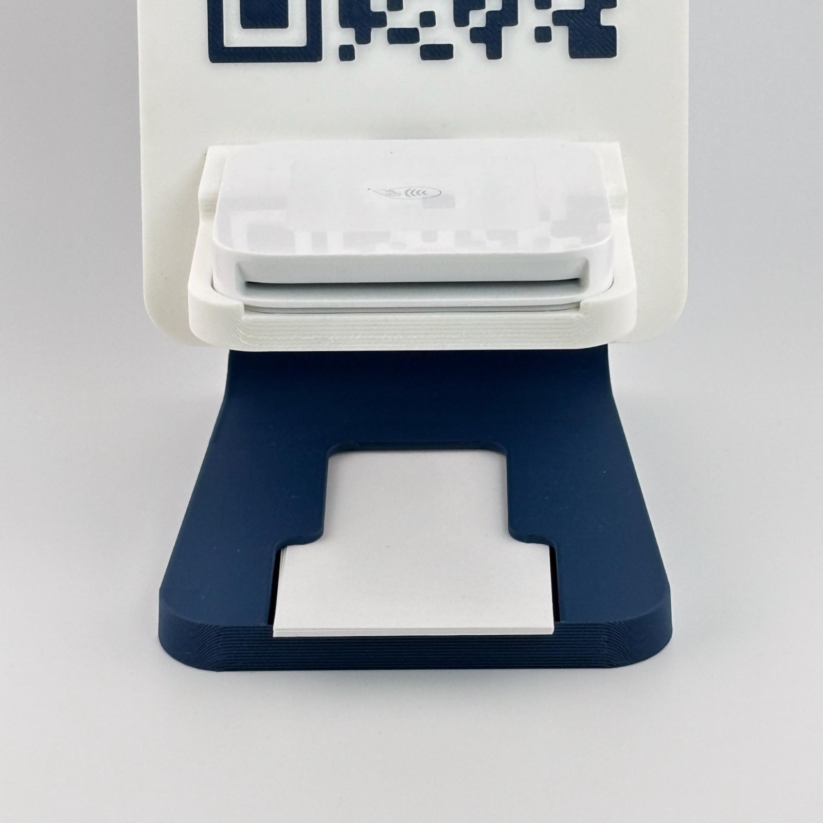 Square Reader Holder and QR Code Payment Sign with Business Card Dispenser