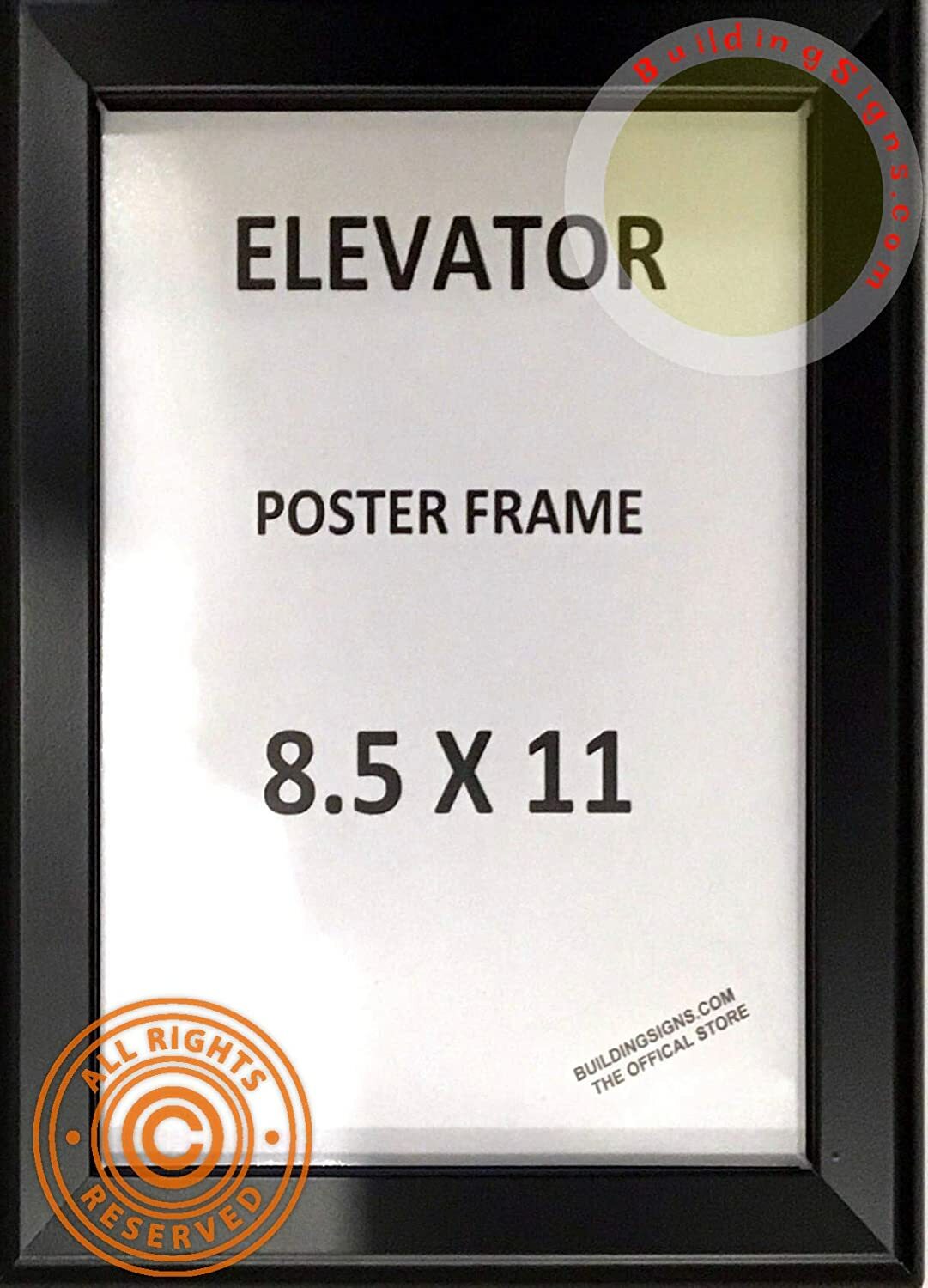 Elevator Poster Frame 8.5×11 (Black, Heavy Duty – Aluminum)-REF24-1027
