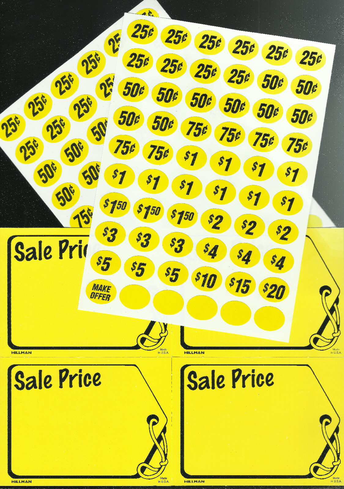 Garage Yard Sale SIGN KIT 8″x12 SignS arrows Price Label Stickers HILLMAN 848623