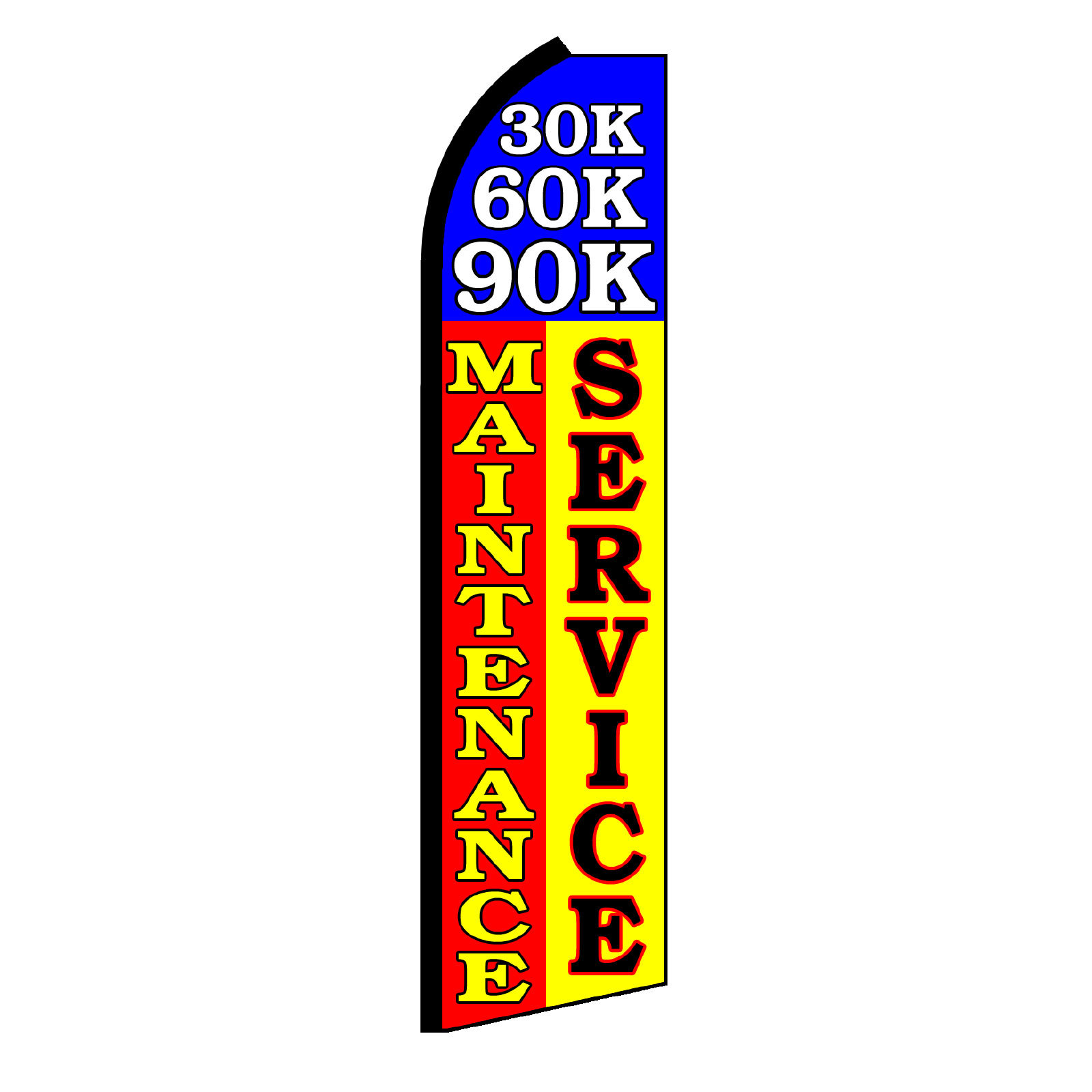 MAINTENANCE SERVICE Advertising Flutter Feather Sign Swooper Banner Flag Only
