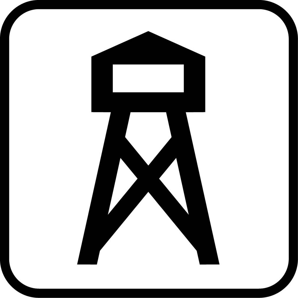Square Metal Sign Multiple Sizes Lookout Tower Recreation Parks Forestry Camping