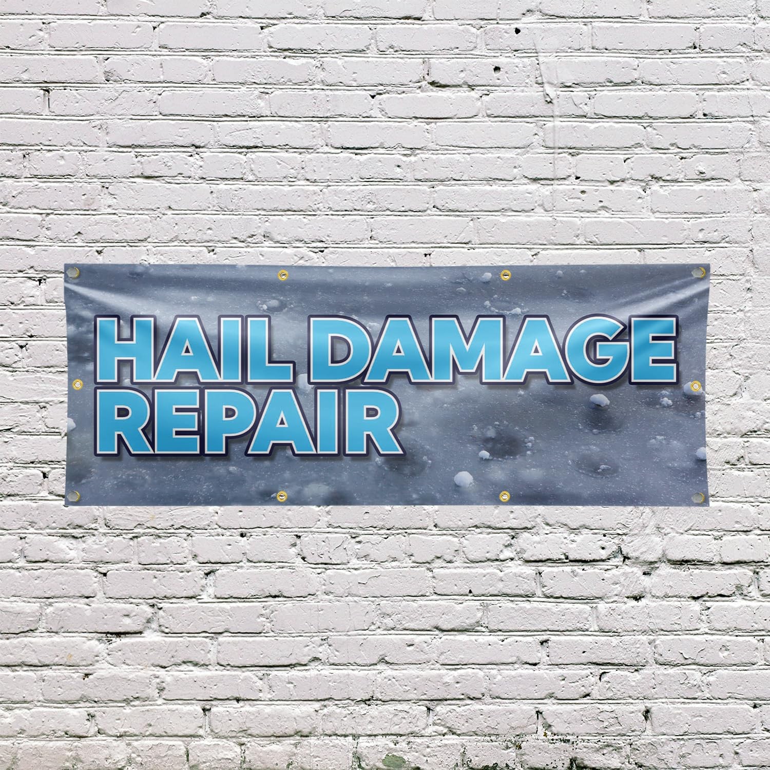 Signmission Hail Damage Repair Banner Sign 36 X 96 13 Oz Vinyl Metal