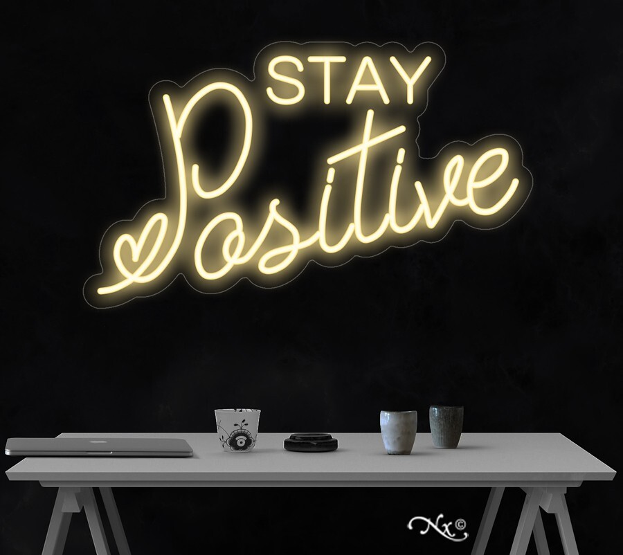 Stay Positive LED Neon Sign 31″L x 18″H #LF084