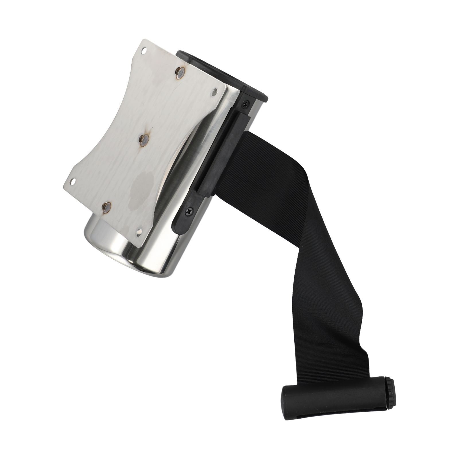 Crowd Control Stanchion with Retractable Tape and Stainless Steel Construction