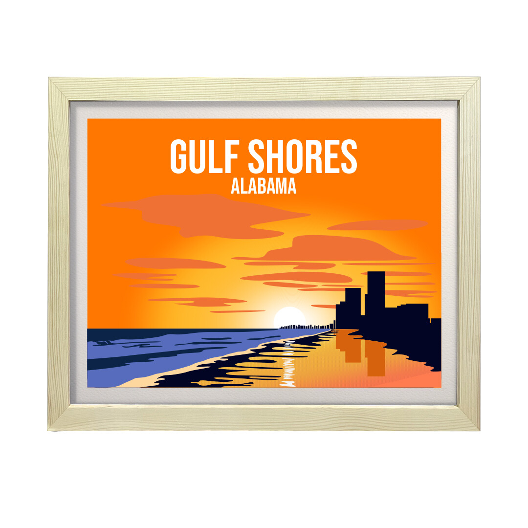 Designs ByLITA Gulf Shores Alabama, Wall Print Art (Unframed or Framed)