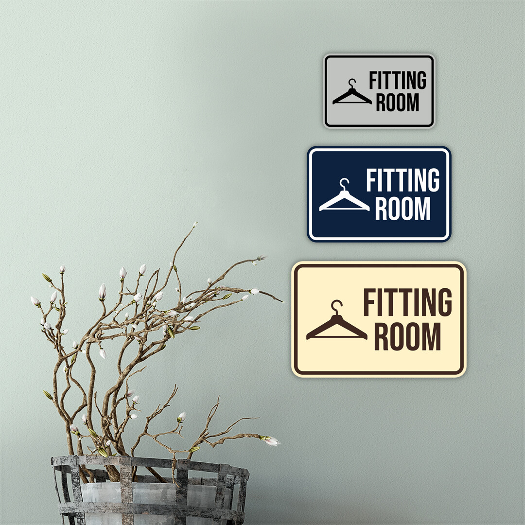 Classic Framed Fitting Room Wall or Door Sign