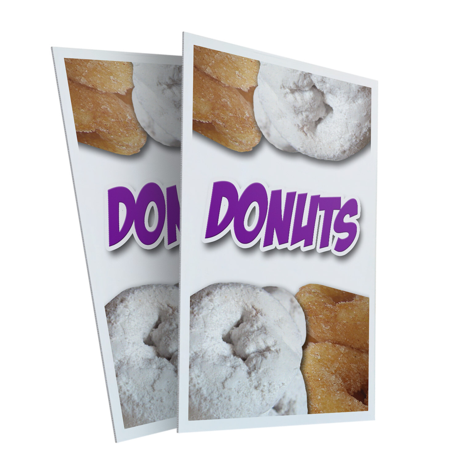 Donuts1 24″ x 36″ 2 Pack Of Store Sign Plastic Or Decal