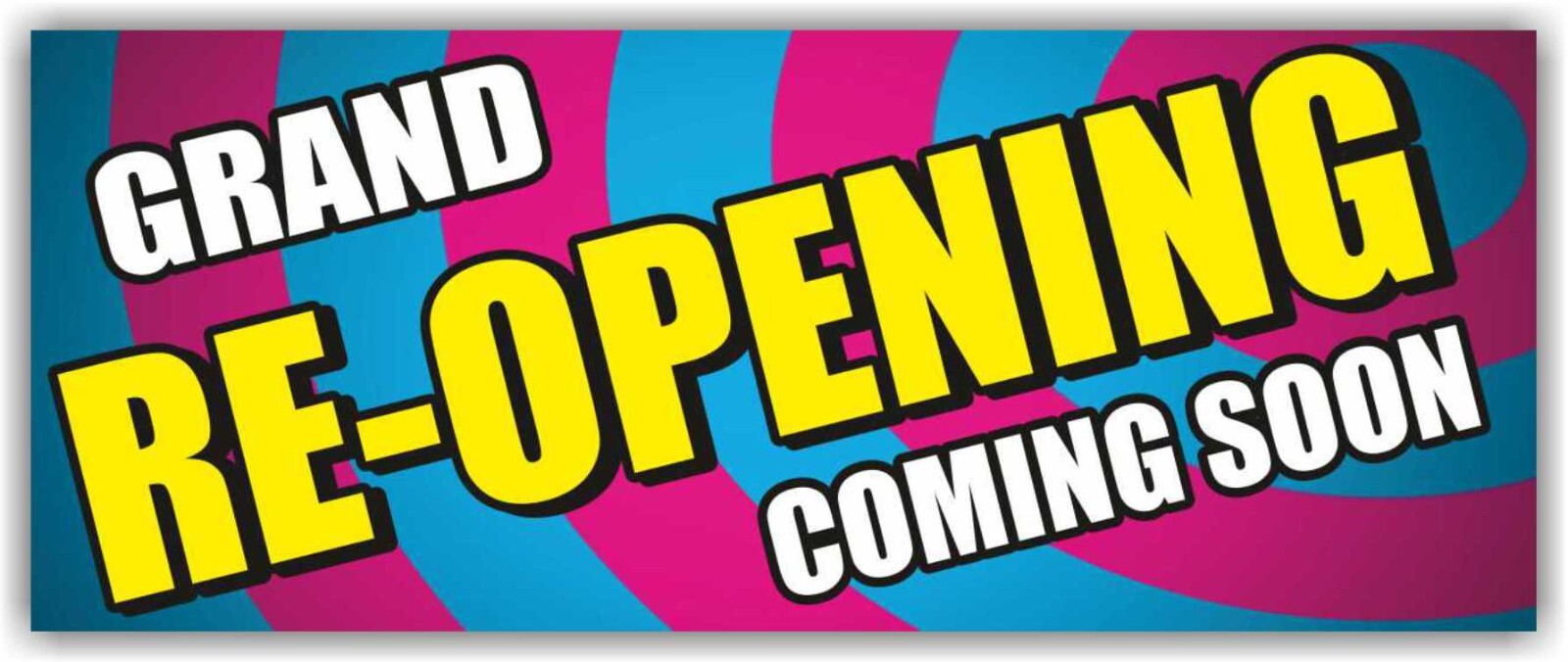 GRAND RE-OPENING Advertising Banner Vinyl Mesh Sign CUSTOM COMPANY COMING SOON