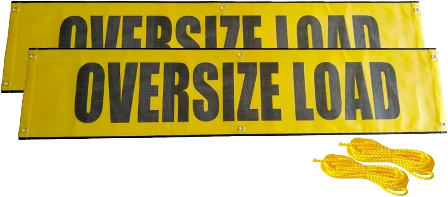 Heavy Duty Wide Load Banner 18×84 – 2 Pack
