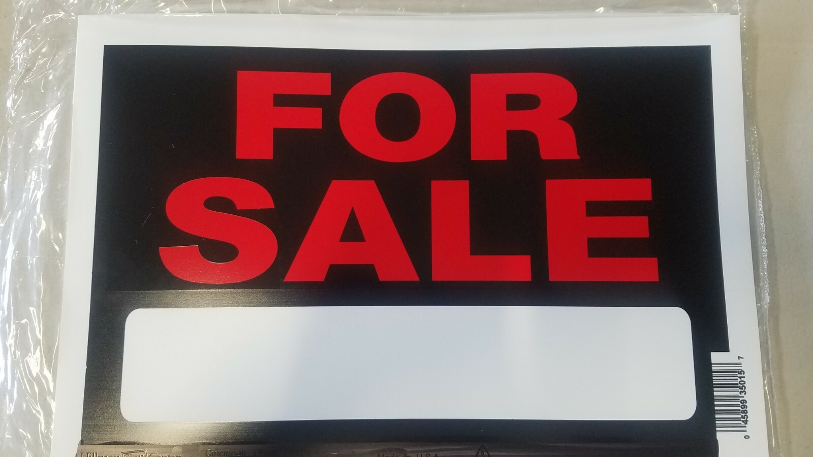 6 PK of “For Sale” Signs 12″ x 8″ Red and Black