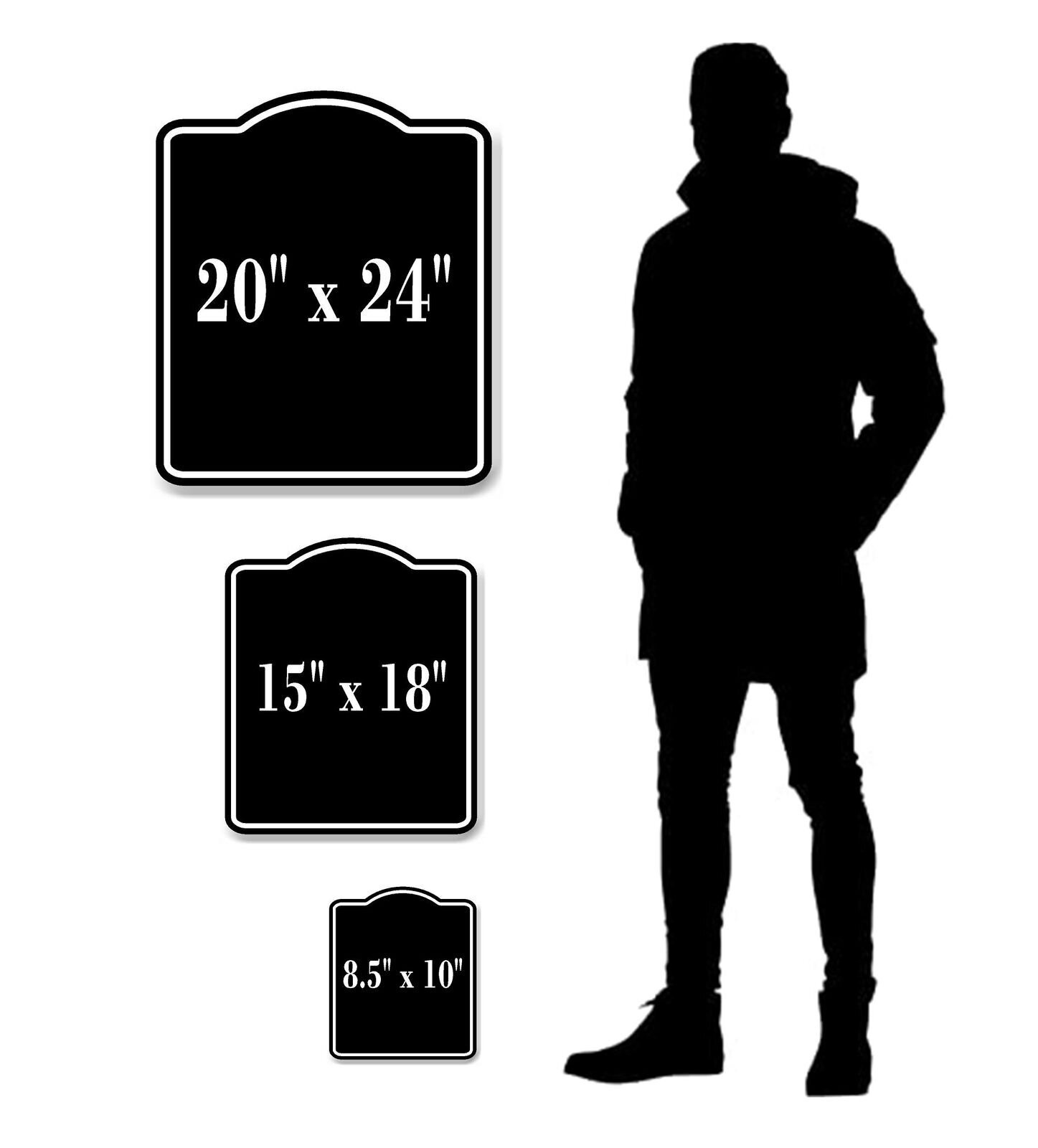 No Bargaining Elegant BLACK Aluminum Composite Sign