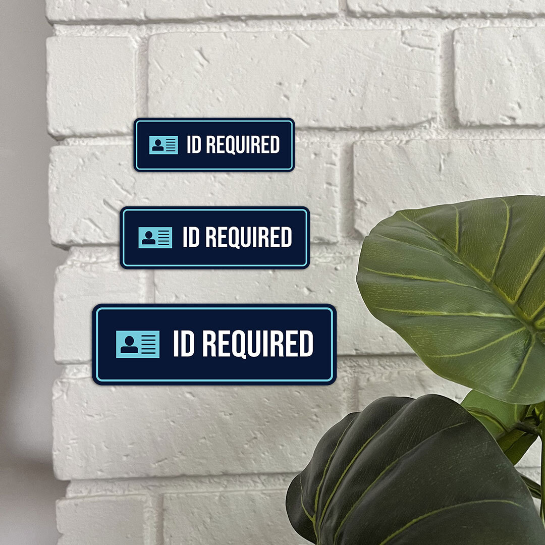 Standard Plus ID Required Door or Wall Sign | Proof of Age | Bar Restaurant