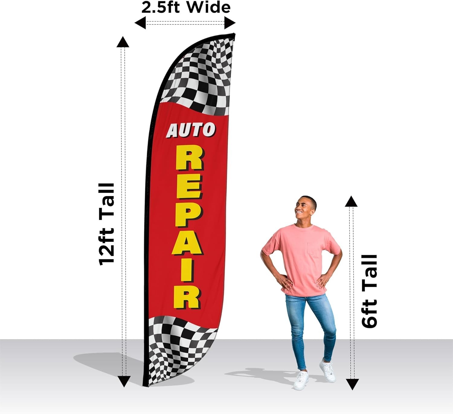Outdoor Advertising Flags – 12ft Tall