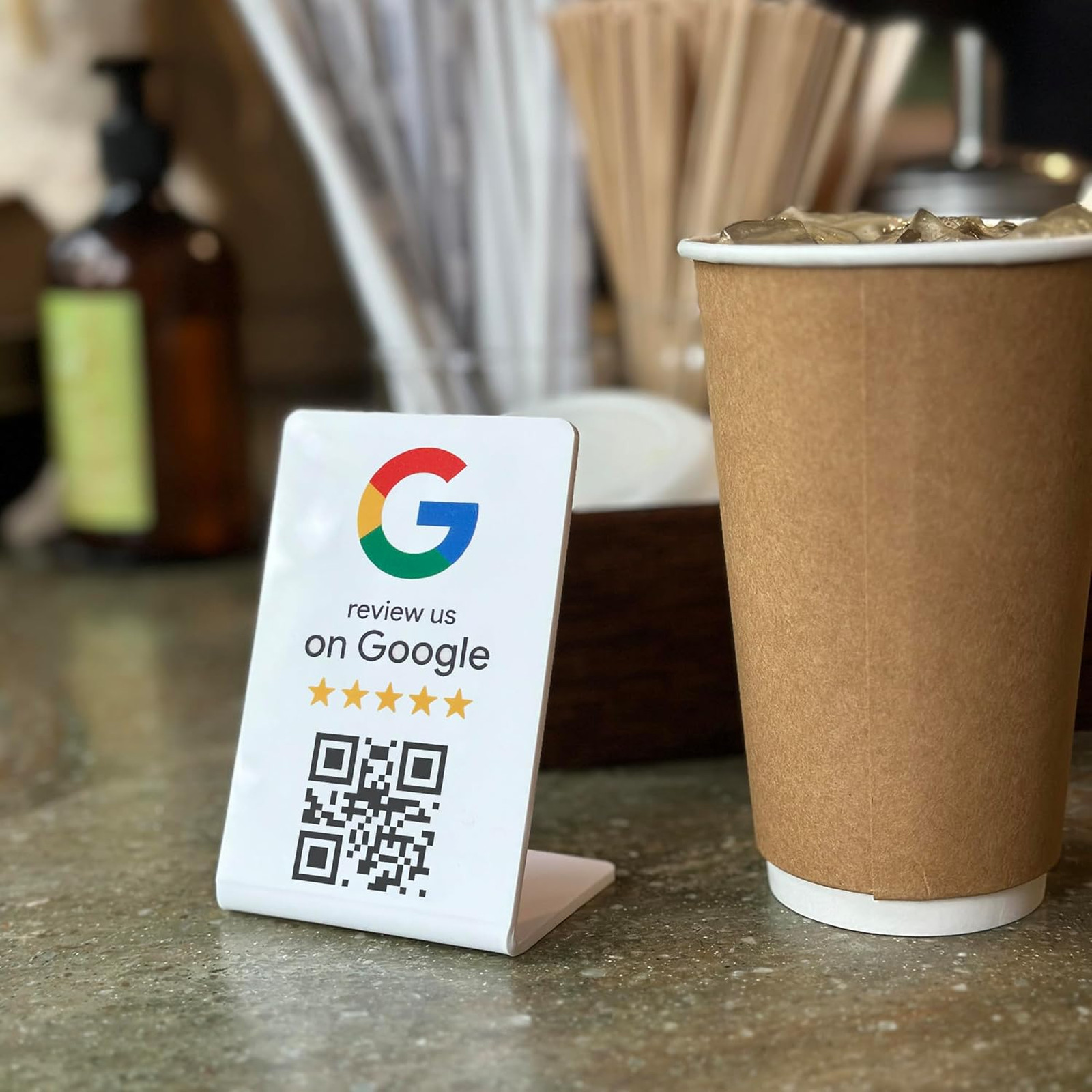 Google Review Stand NFC QR Code 3-Pack Easy Setup for All Businesses