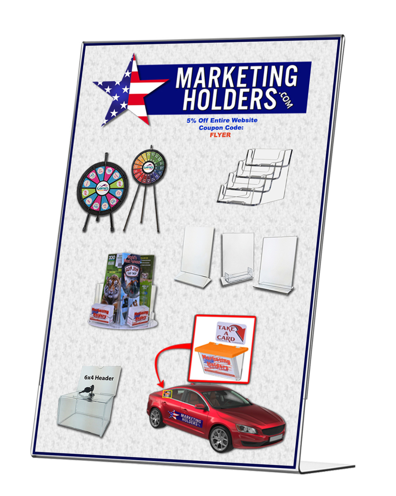 Counter Tabletop Business Advertisment Sign Menu Product Photo Display Frame