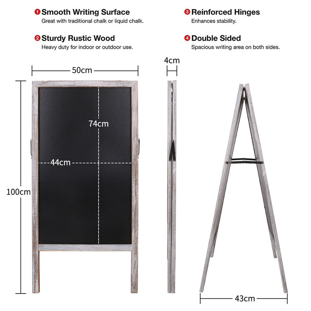 Magnetic Chalkboad Dual Side Sidewalk A Frame Sign Message Board Sandwich Board