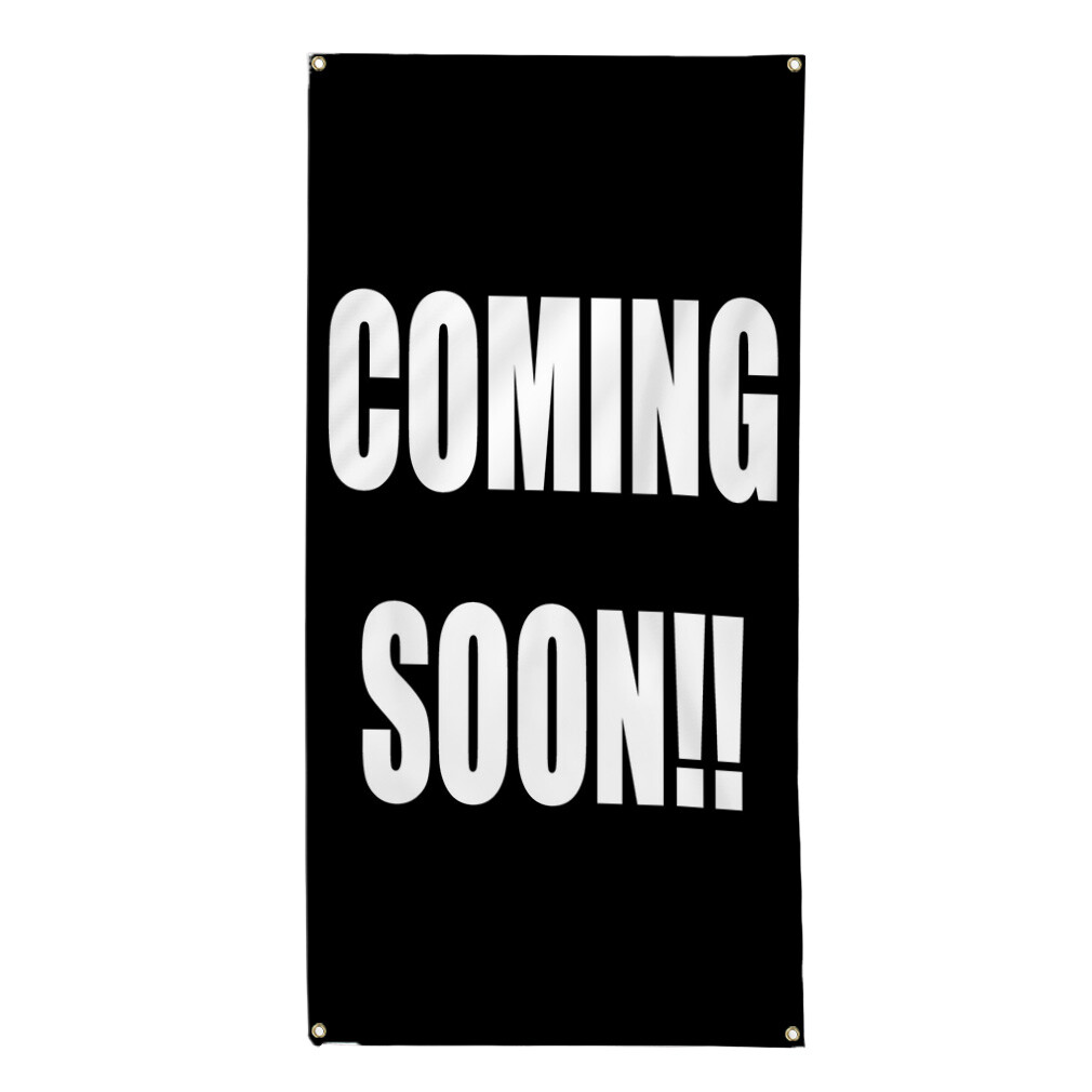 Vertical Vinyl Banner Multiple Sizes Coming Soon Red Business B Business Outdoor
