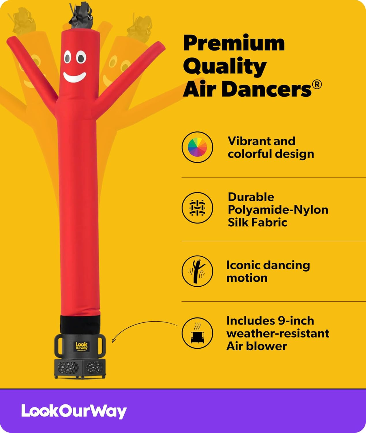 Lookourway Air Dancers Wacky Waving Inflatable Tube Guy – 7Ft Tall Inflatable Ad