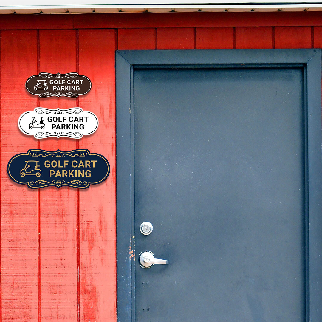 Signs ByLITA Designer Golf Cart Parking Wall or Door Sign
