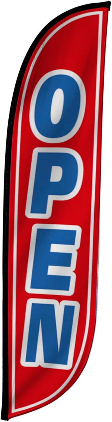 Feather Flag Banner – 12 Feet Tall Advertising Sign Swooper Flag Only, No Poles