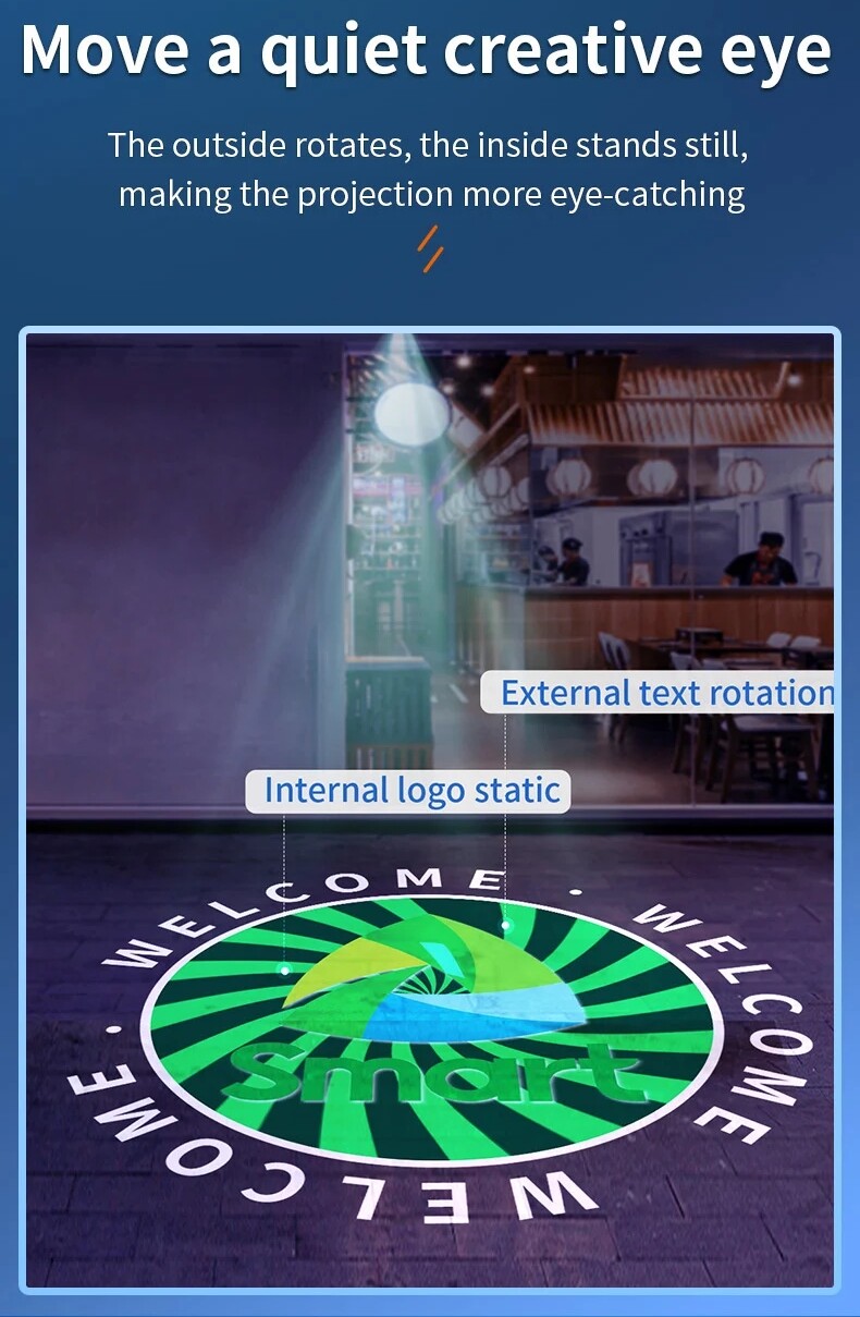 25W-110W Custom Logo GOBO Porjector Combined Dynamic with Static Wateproof Light