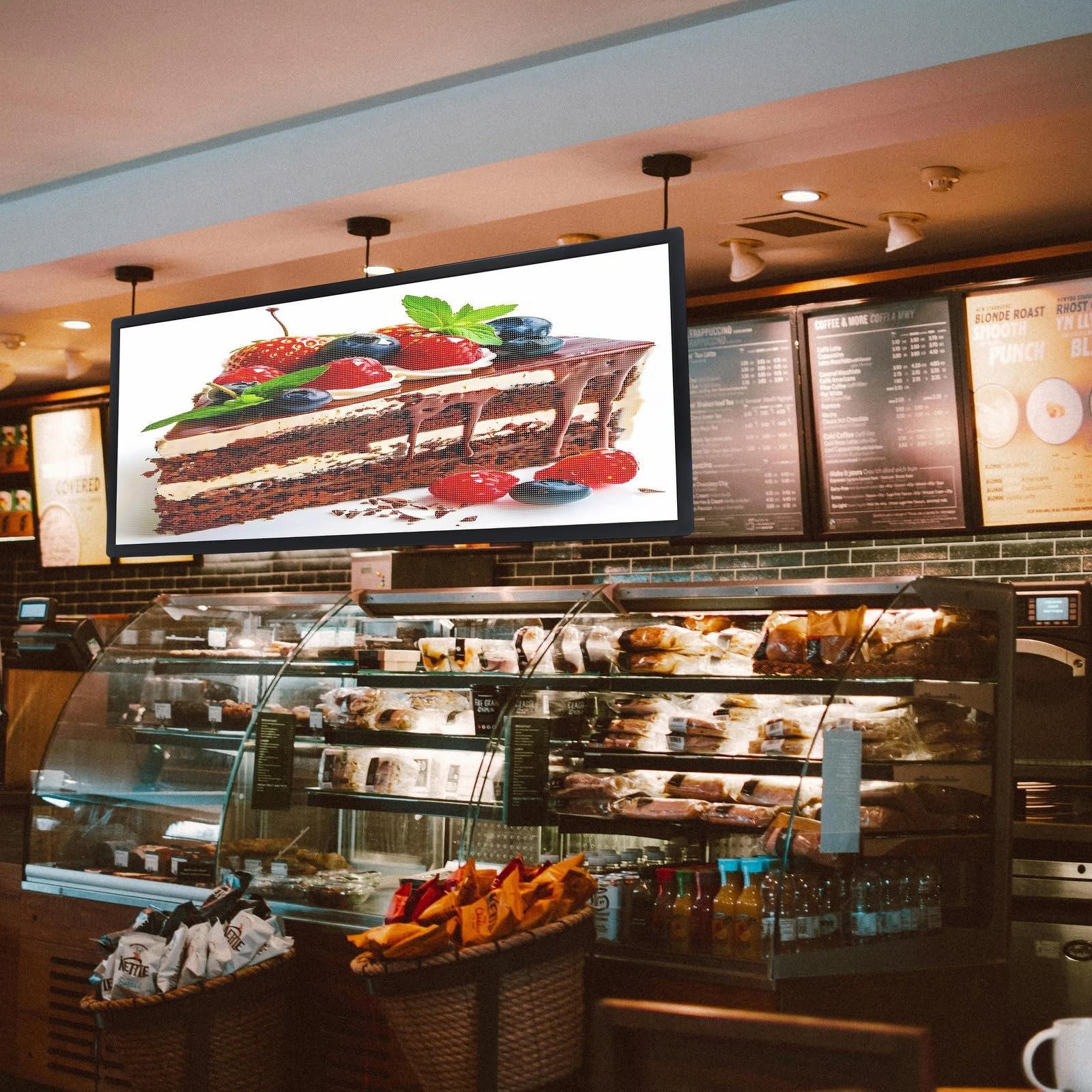 P3 Full Color LED Scrolling Programmable Brightness Adjustable, IP65 , 40”x17”