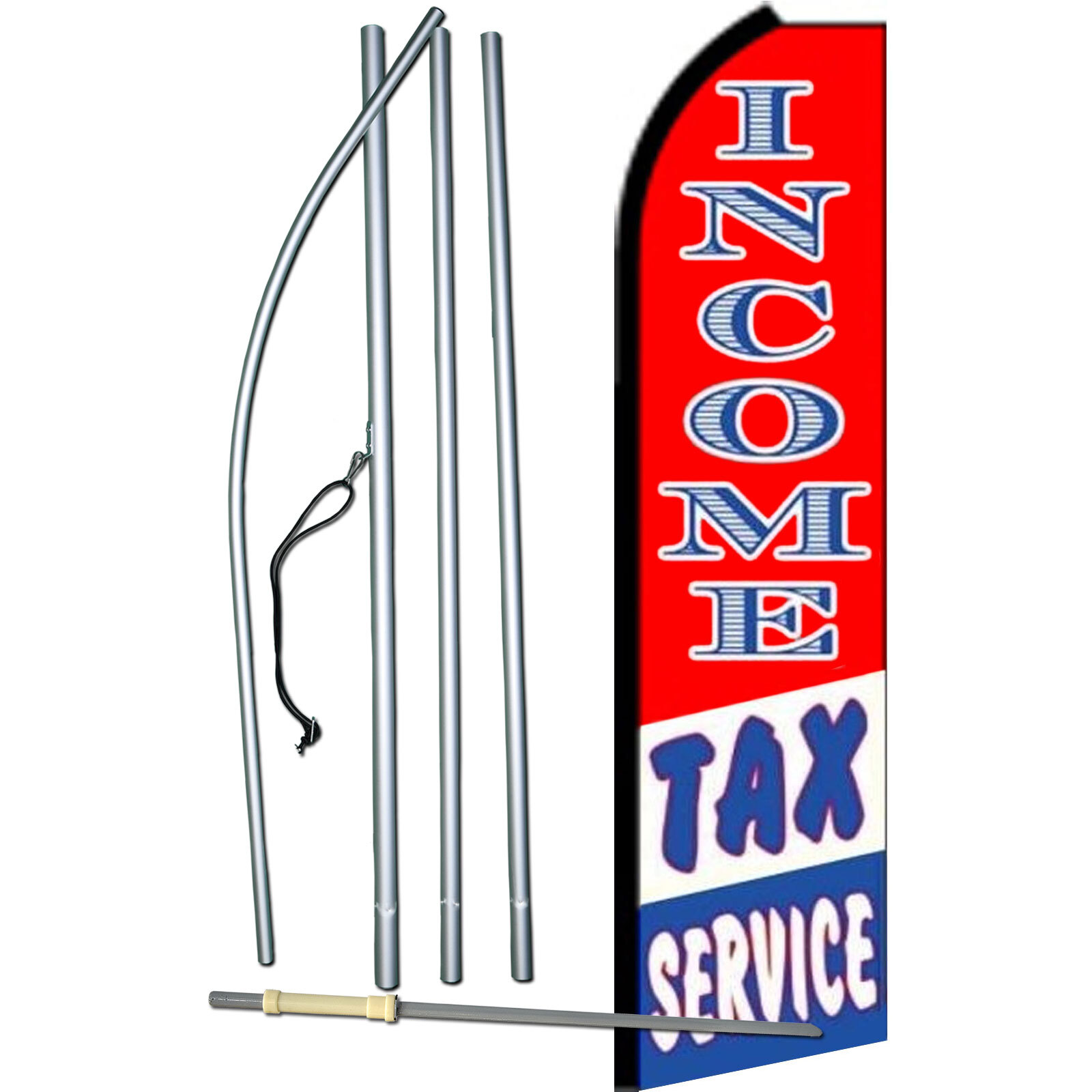 Income Tax Service Red, White And Blue Swooper Flag Kit