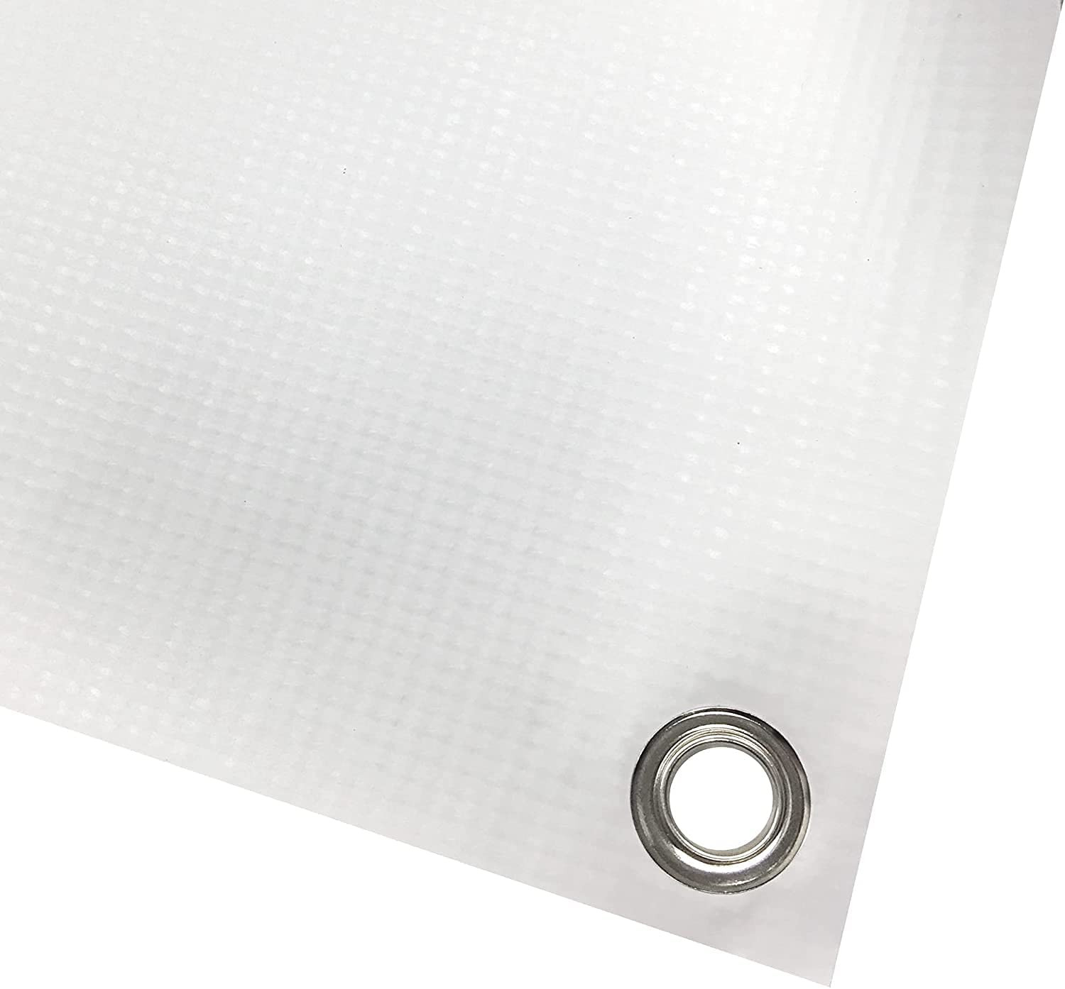 4 Less Co 2×8 Feet Blank Vinyl Banner White Sign with Grommets