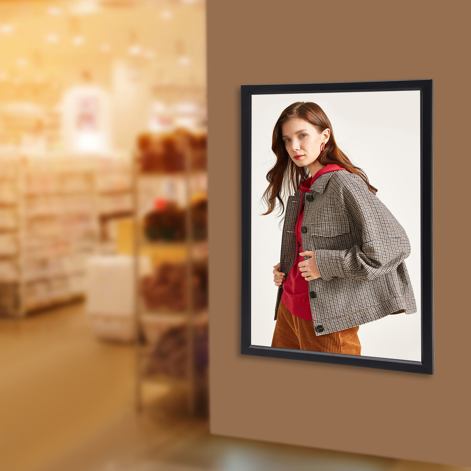 2PCS 24×36 Inch LED Backlit Movie Poster Art Picture Frame Light Box Wall Mount