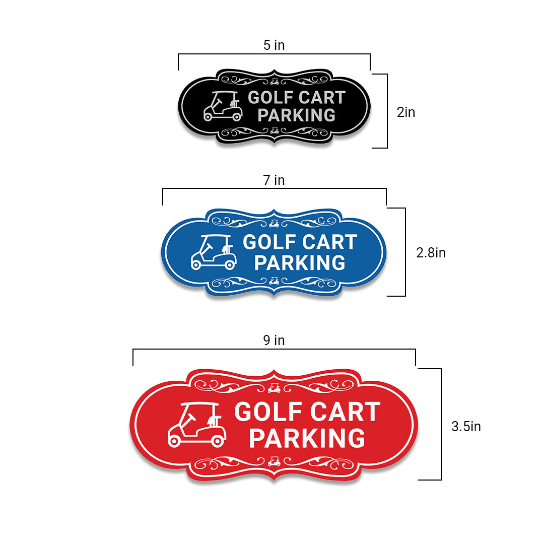 Signs ByLITA Designer Golf Cart Parking Wall or Door Sign