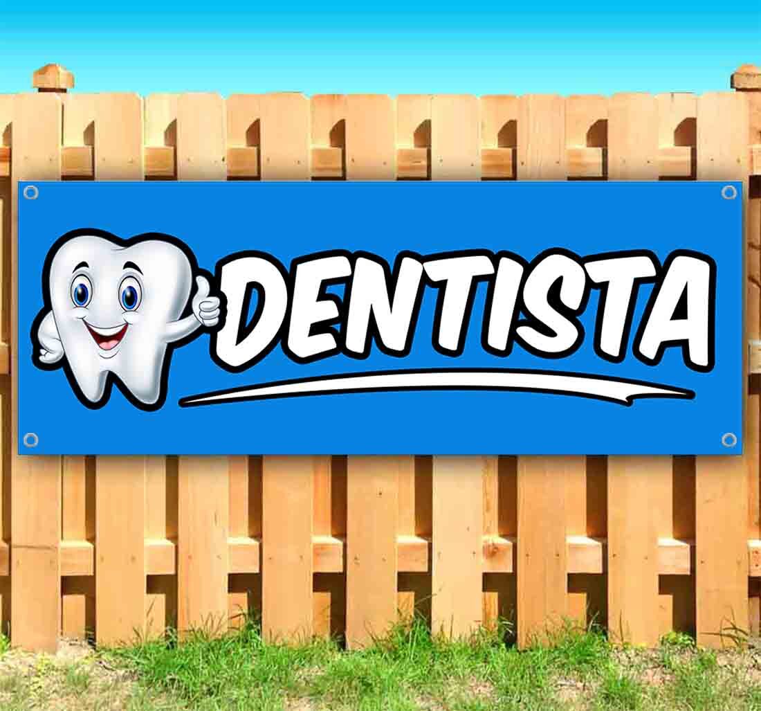 DENTISTA Vinyl Banner Flag Sign Many Sizes TEETH DENTIST CLEAN