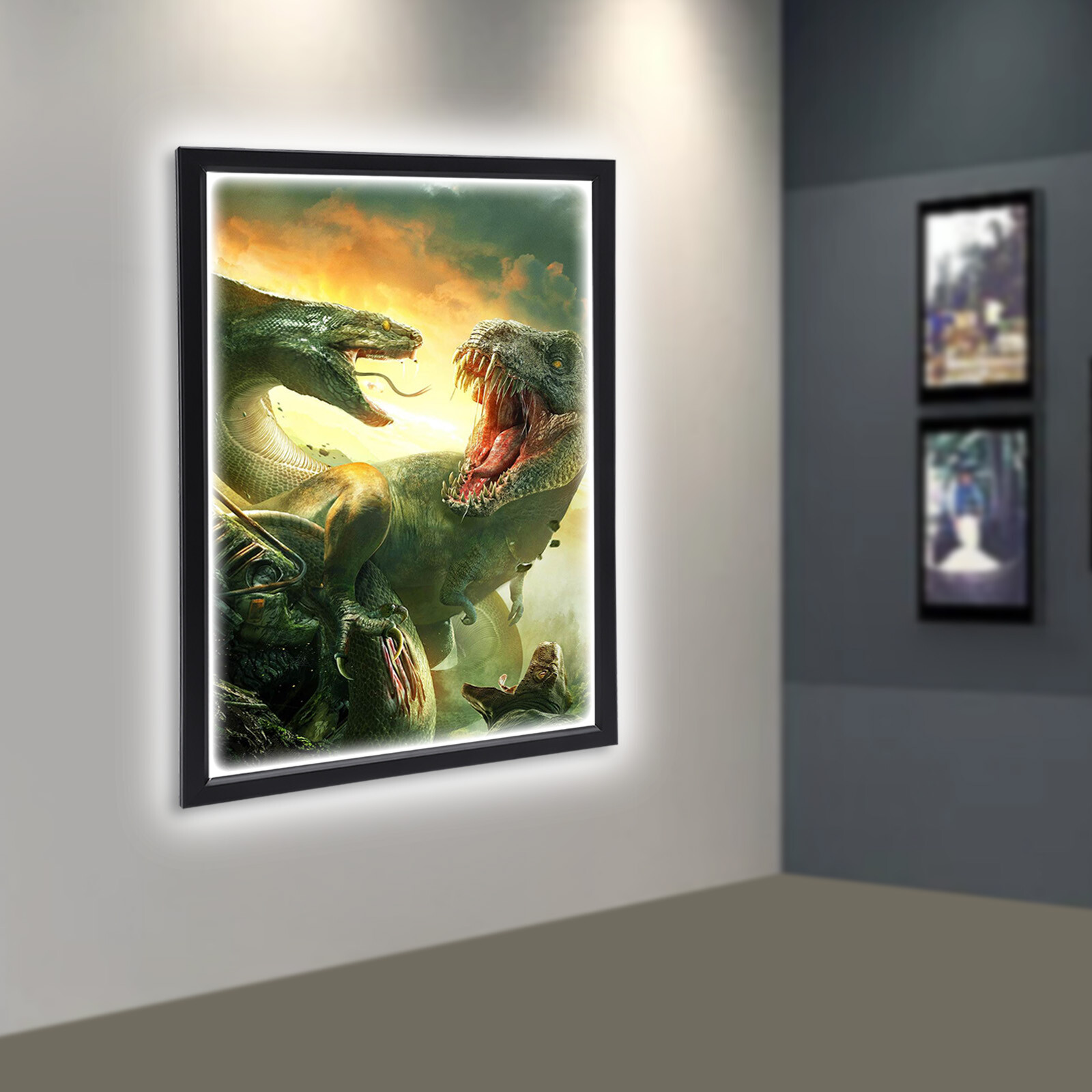 2PCS 24×36 Inch LED Backlit Movie Poster Art Picture Frame Light Box Wall Mount