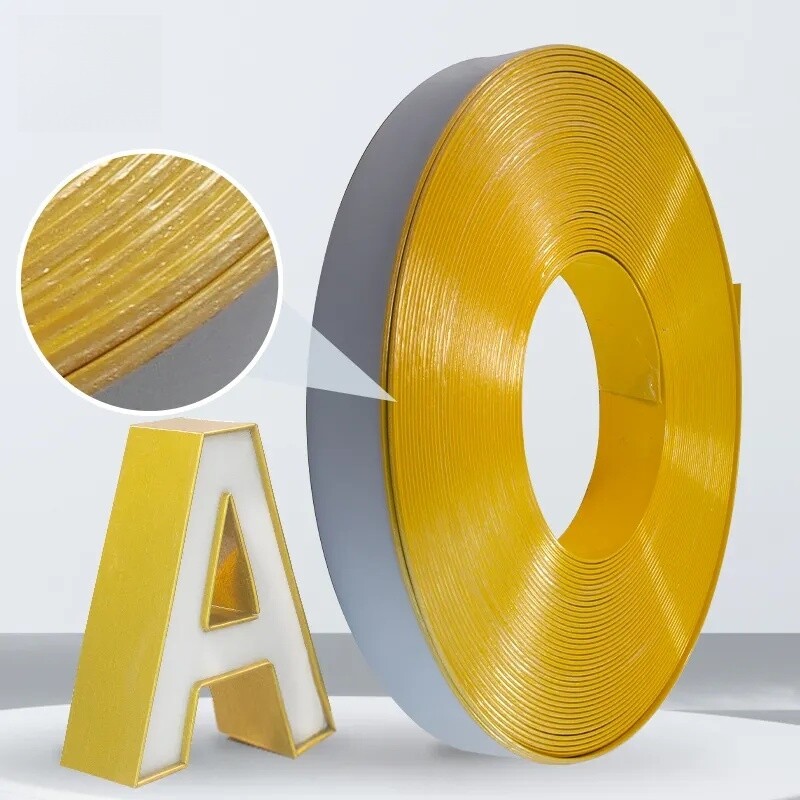 50m Aluminum Channel Letter Coil – 2.36″&3.15″ Trim Cap for Handmade Sign Making