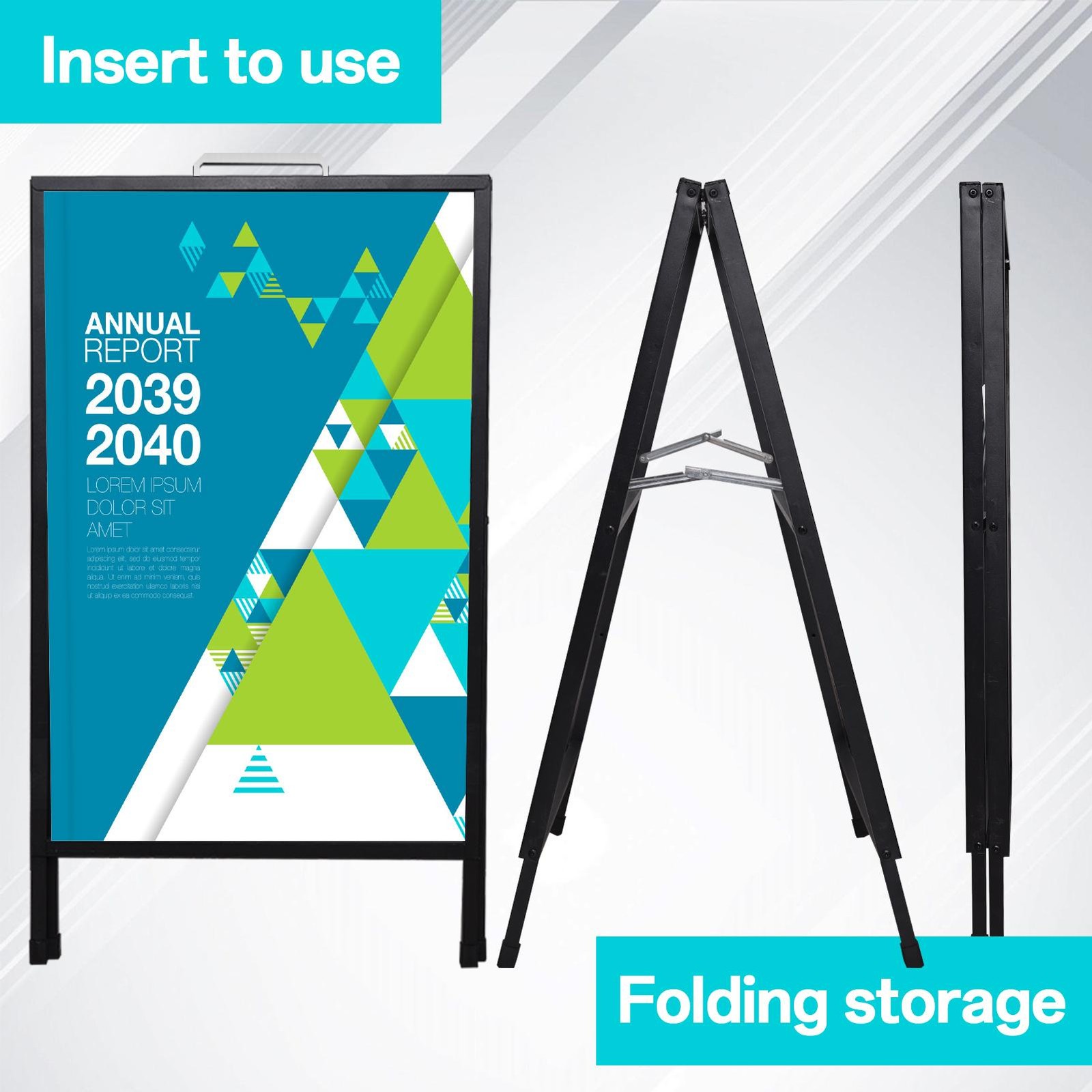 A Heavy Duty A-Frame Sidewalk Sign 24 x36 Inch, Sidewalk Sign
