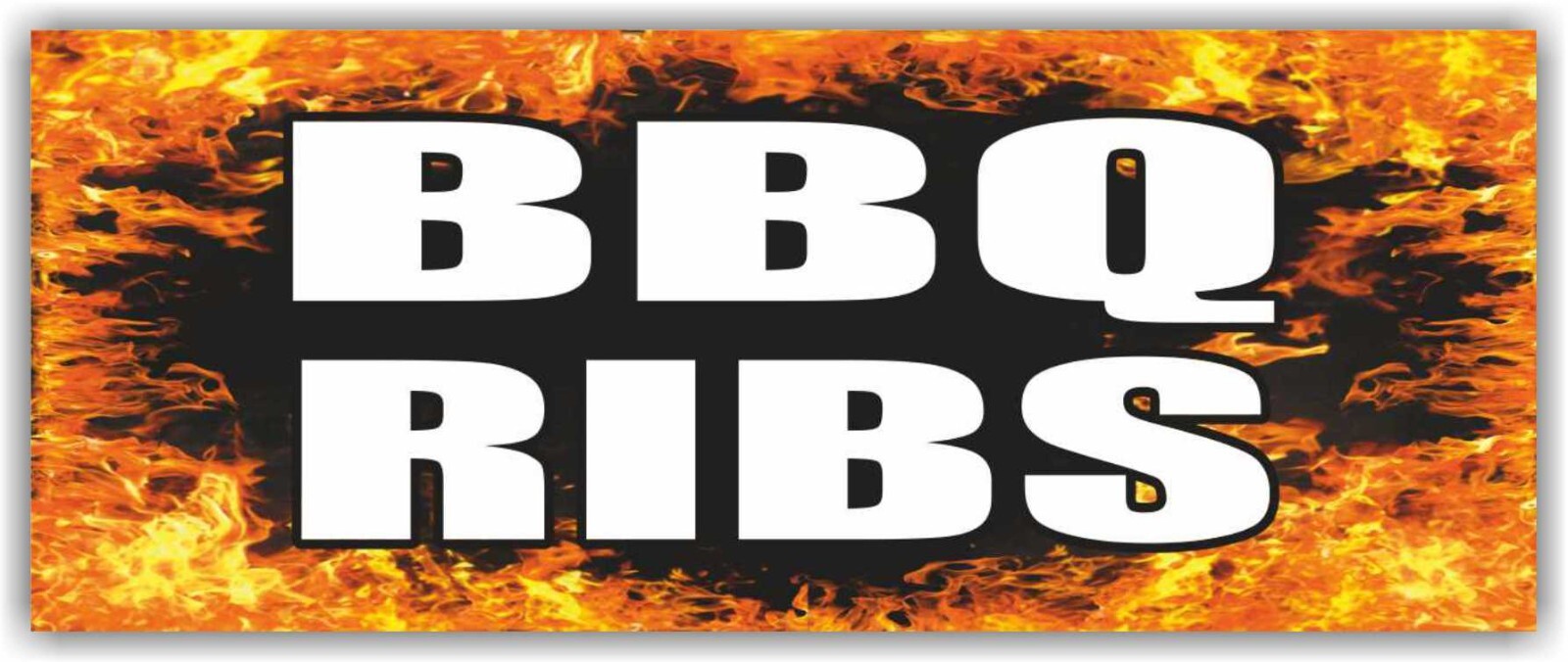 BBQ RIBS Advertising Banner Vinyl Sign Barbecue Goodness Pulled Pork SANDWICH