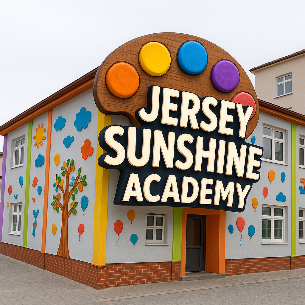 Montessori Preschool Daycare LED Channel Letters Custom Outdoor Storefront Sign
