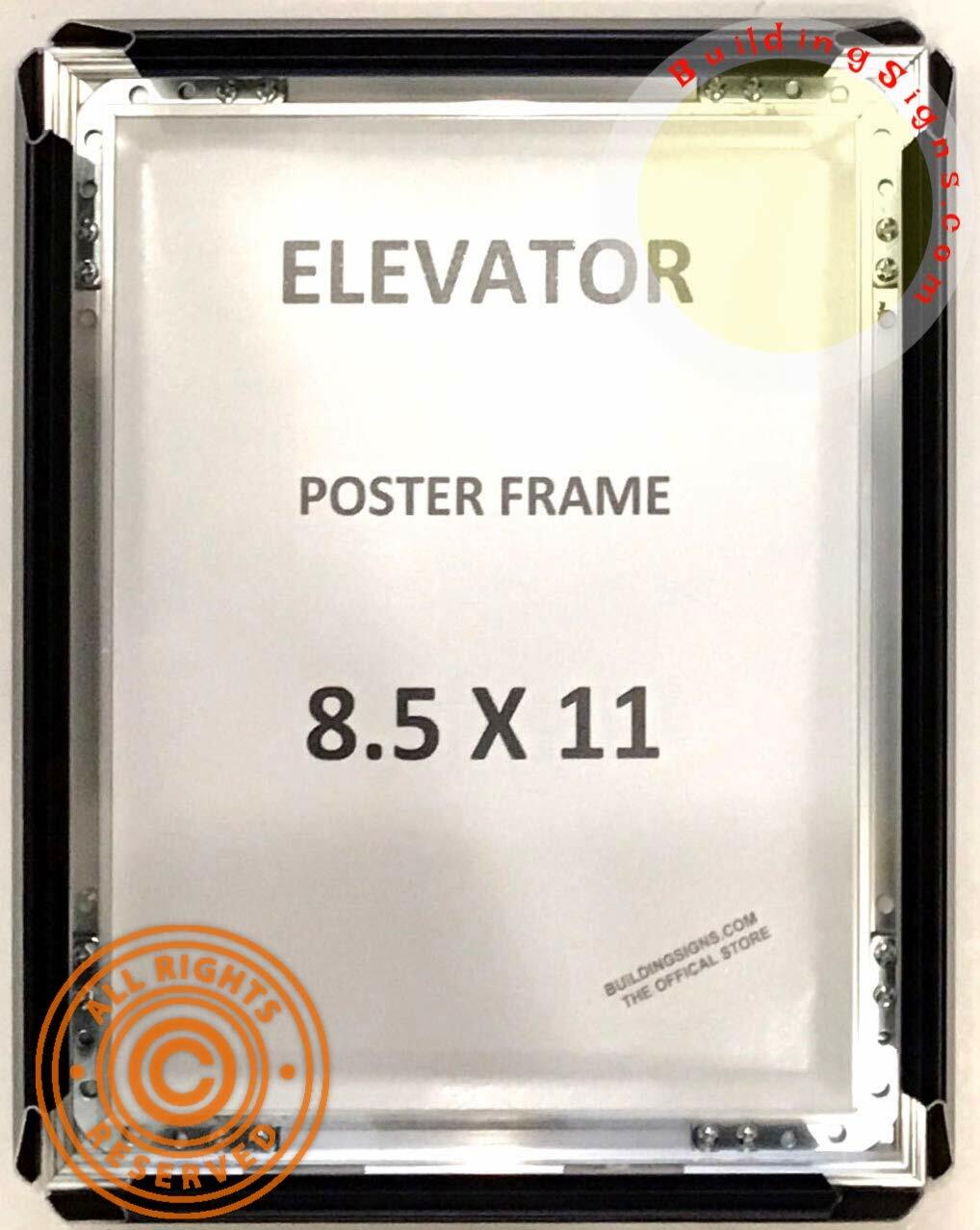 Elevator Poster Frame 8.5×11 (Black, Heavy Duty – Aluminum)-REF24-1027