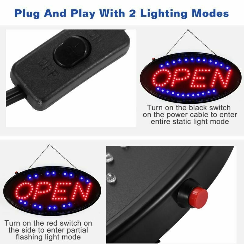 Open Sign Led Neon Ultra Bright Light Business Display For Restaurant Store Shop