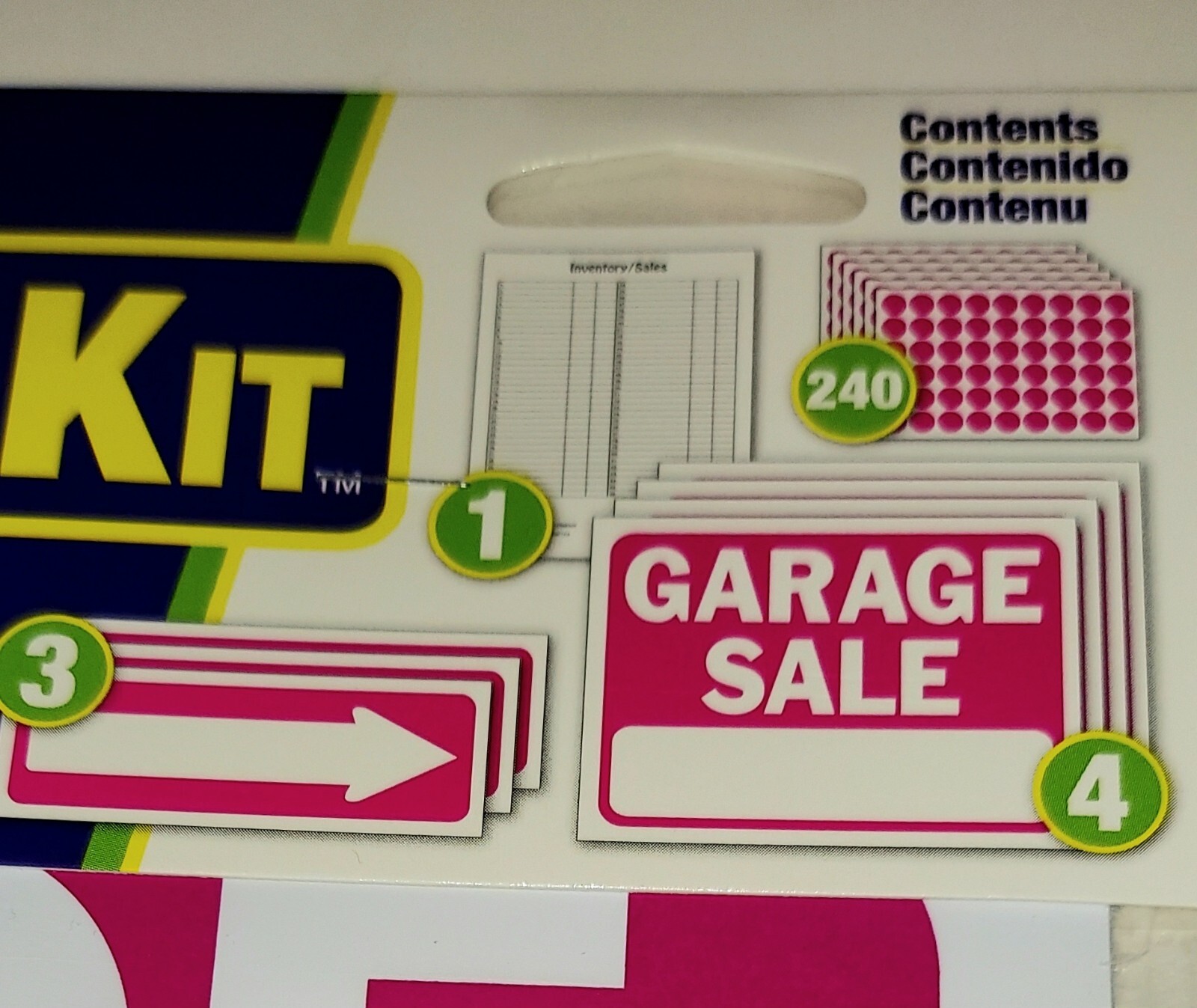 2 Sets Garage Sale Sign Kits KIT-13 Hy-Ko New In Plastic Signs Arrows Price Tags