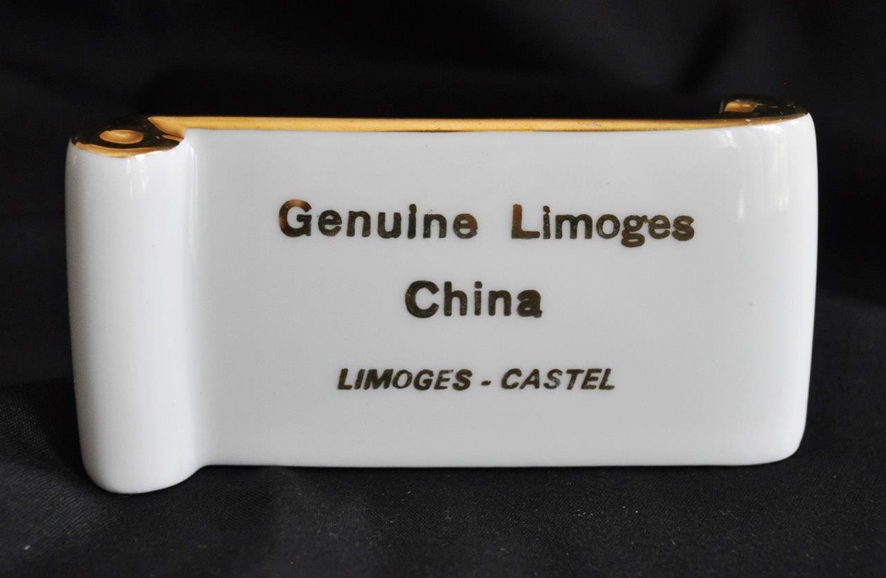 Original Rare Genuine Limoges China Limoges Castel Retailer Counter/Shelf Sign