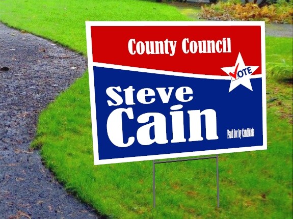 50 Pack – Custom Yard Signs-18×24-Full Color Design-Double Sided-Stakes Optional