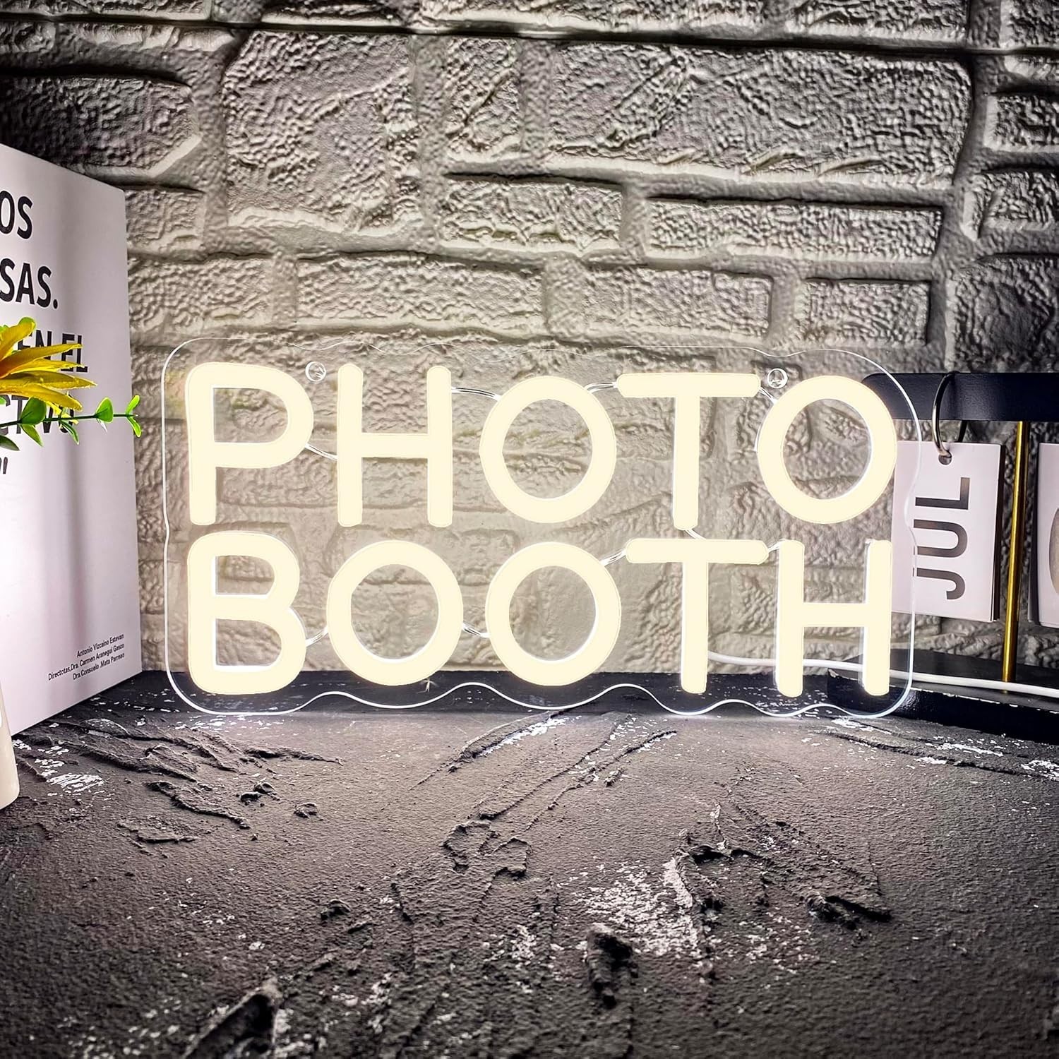 Vibrant Photo Booth Neon Sign with Dimmable LED – Perfect for Parties & Studios