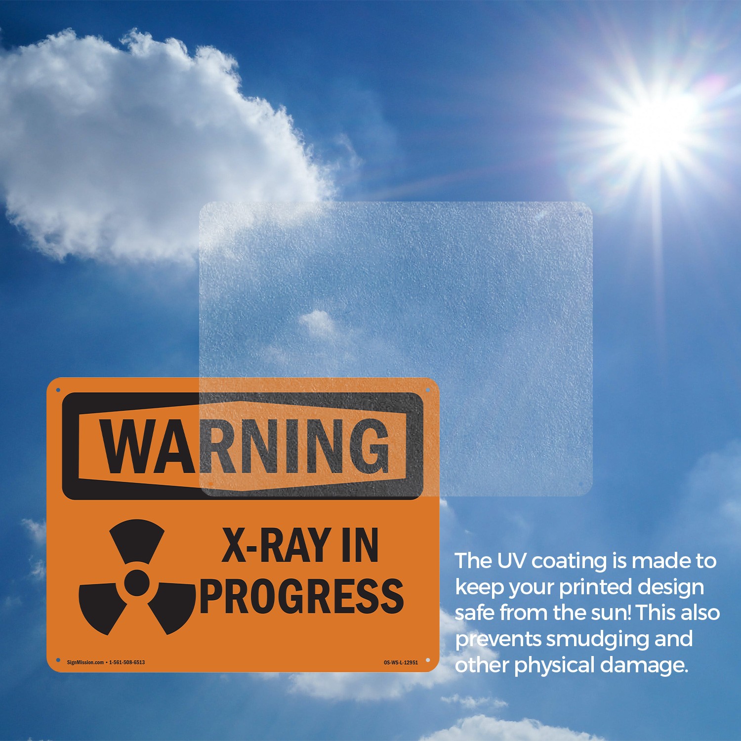 X-Ray In Progress With Symbol OSHA WARNING Sign Metal,, Decal 5 or 10 Pack