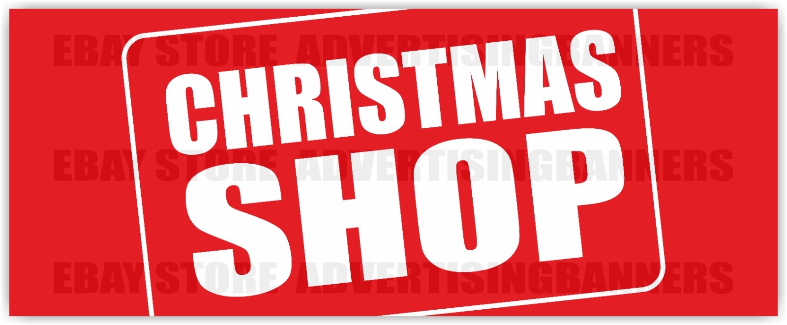 CHRISTMAS SHOP Advertising Banner Vinyl Mesh Sign Xmas Gifts Sale SPECIALS