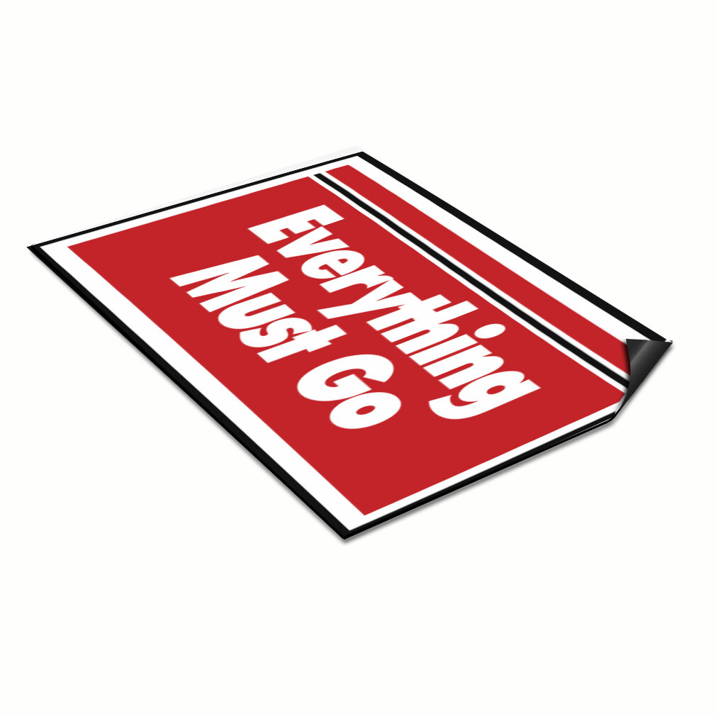 Car Magnet Set of 2 Everything Must Go Car Advertising Industrial Sign